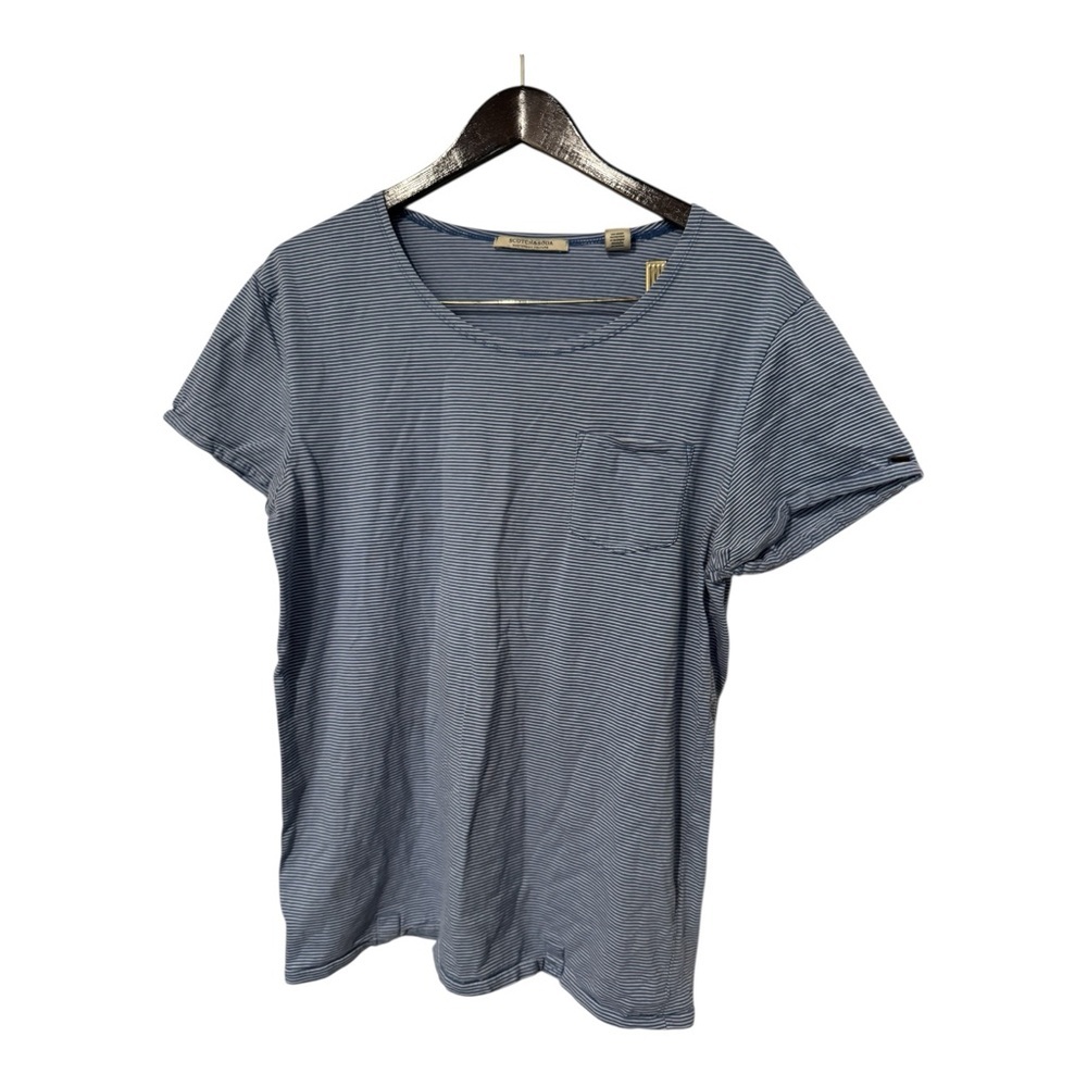 Scotch & Soda Blue & White Striped Cotton Top – Size L